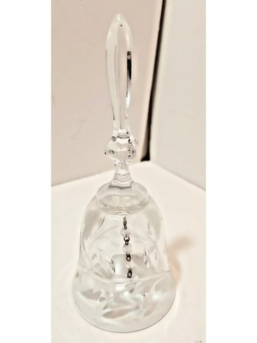 Vintage Hand Cut Lead Crystal Bell Bohemian Glass Czech New Old Stock